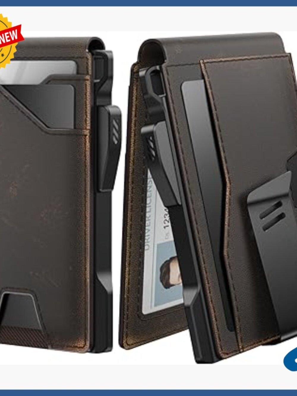 Slim RFID Blocking Wallet with Pop-Up Card Holder and Money Clip